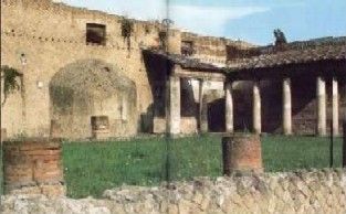 Central Baths - Palestra, facing towards the Calidarium Apse.