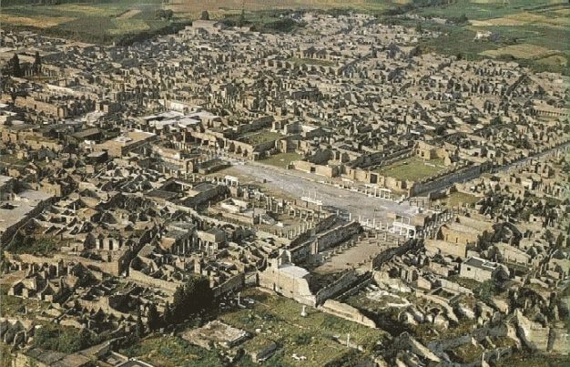 Aerial View of Pompeii